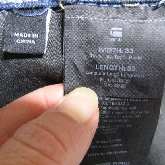 VTG Y2K G-star jeans ORIGINALS Grip 36 Loose Wide Leg Raw 33/32 Streetwear RARE - Picture 11 of 13